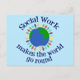 Social-arbetet gör det möjligt för World Go Round Vykort