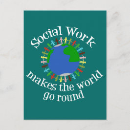 Social-arbetet gör det möjligt för World Go Round Vykort