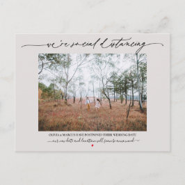 Social Avstånd Blek Mauve för Bröllop-uppskjutning Vykort