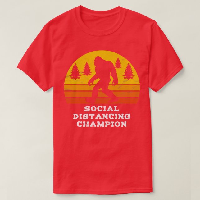 Social Avstånd Champion Funny T Shirt (Design framsida)