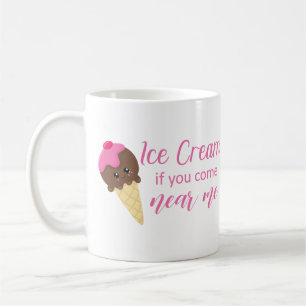 Social Avstånd citatcute Funny Ice Cream Kaffemugg