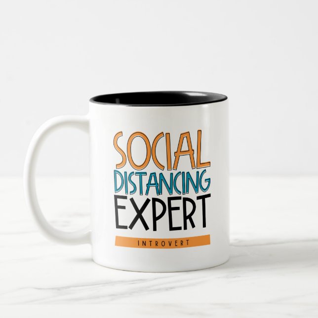 Social Avstånd expertintroduktion Två-Tonad Mugg (Vänster)