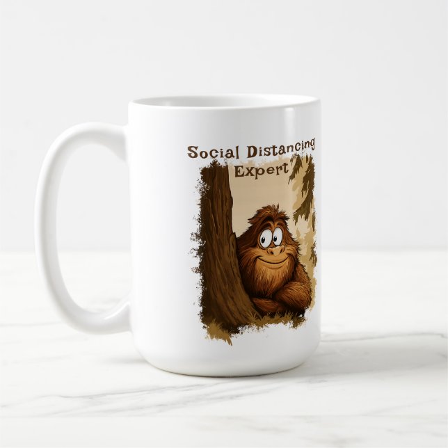 Social Avstånd expertsasquatch Kaffemugg (Vänster)