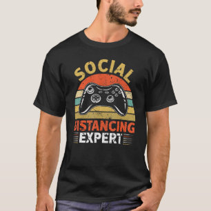 Social Avstånd expertsunt spelvideospelare T Shirt