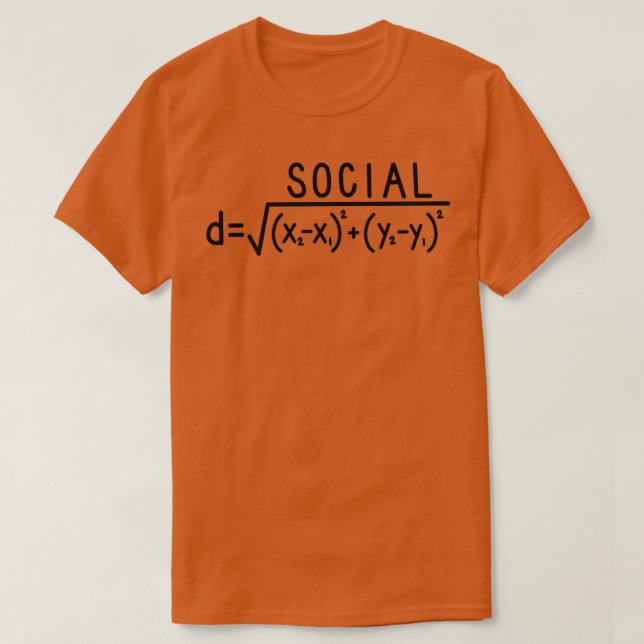 Social Avstånd formel Ljusblå T Shirt (Design framsida)