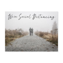 Social Avstånd fotomeddelande om Bröllop-datum