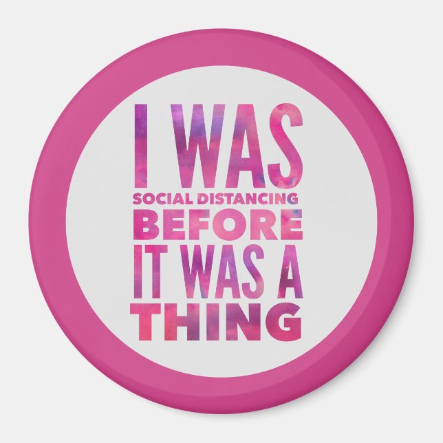 Social Avstånd Humor Magnet (Framsidan)