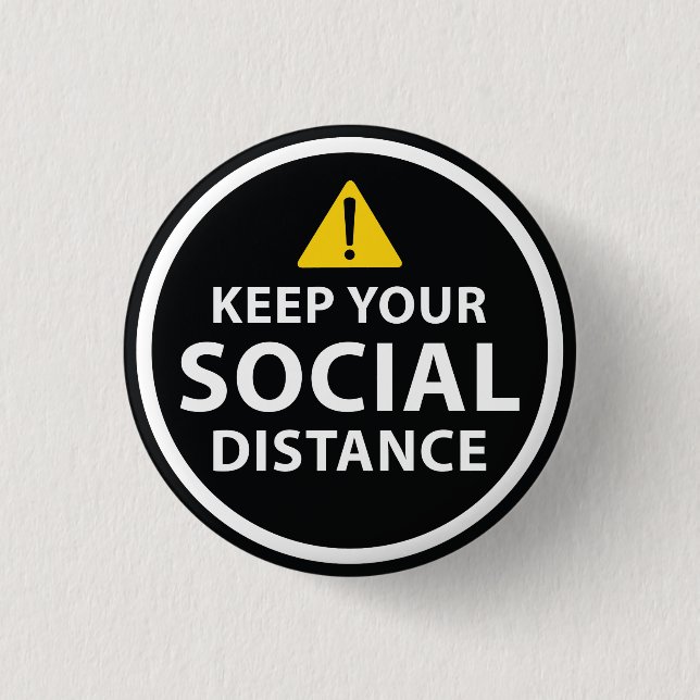 Social Avstånd Knapp (Framsida)