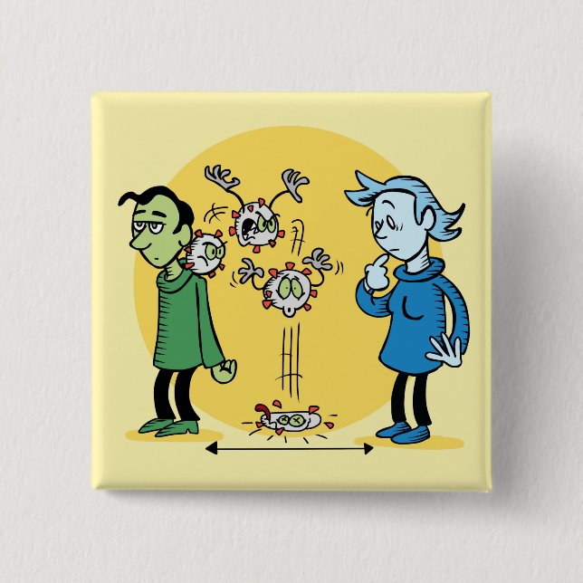 Social Avstånd Knapp (Framsida)