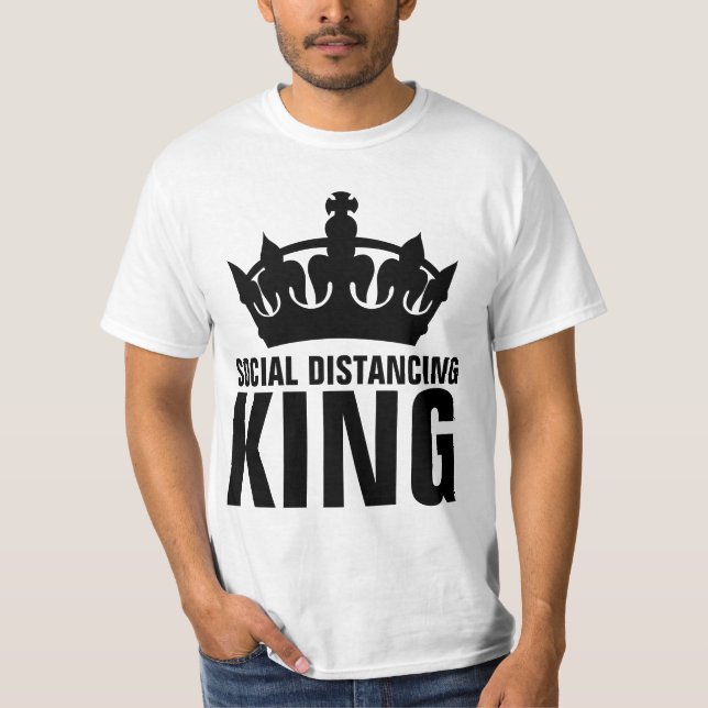 SOCIAL AVSTÅND KUNG pappa T-SHIRTS (Framsida)