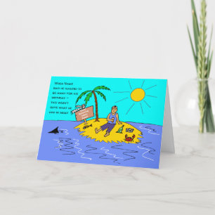 Social Avstånd manlig Tecknad födelsedag Kort