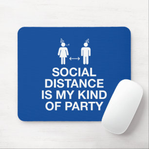 Social Avstånd min typ av Party Musmatta