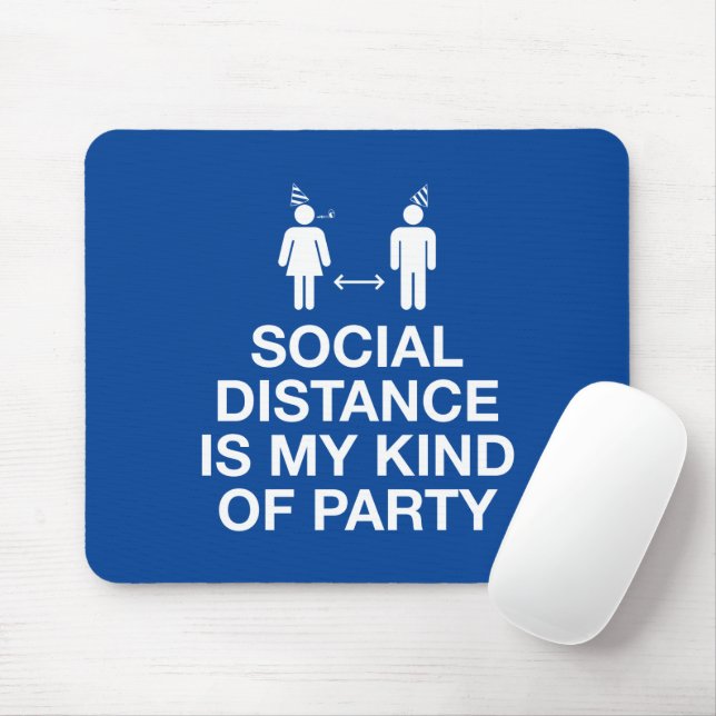 Social Avstånd min typ av Party Musmatta (Med mus)