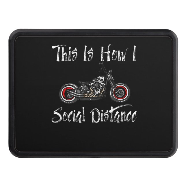 Social Avstånd motorcykelns Biker Dragkroksskydd (Framsidan)