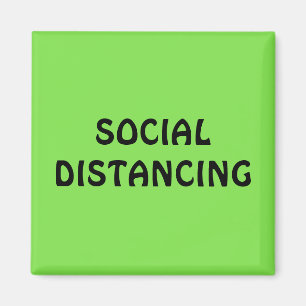 Social Avstånd Neon Grönt Magnet