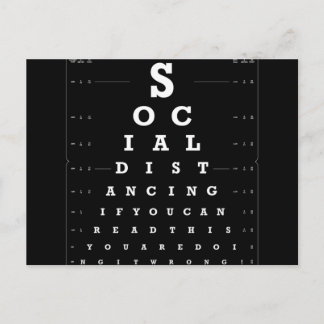 Social Avstånd Öga Test mörk version Vykort