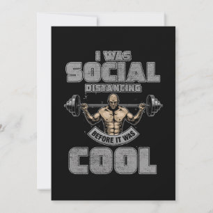 Social Avstånd organ som Bygger Gym Fitness Gift Inbjudningar