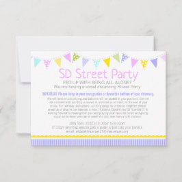 Social avstånd party-buntning inbjudningar