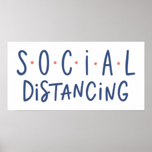 Social Avstånd Poster