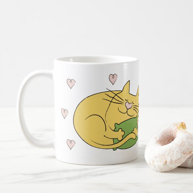 Social Avstånd purrFerred by Cats Kaffemugg (Med munk)