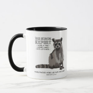 Social Avstånd Raccoon Mugg