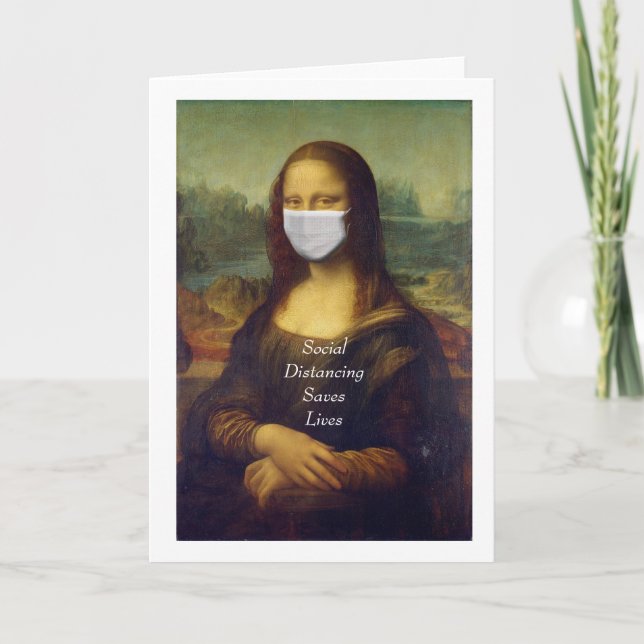 Social avstånd räddar liv kort (Framsida)