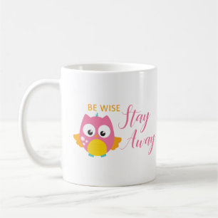 Social Avstånd Rosa Uggla med citattecken Kaffemugg