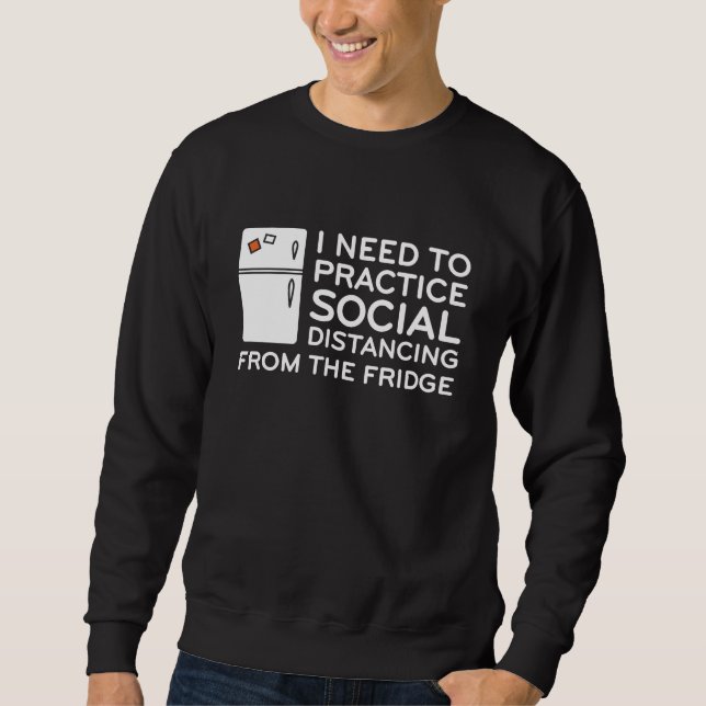 Social Avstånd rygg Lång Ärmad Tröja (Framsida)