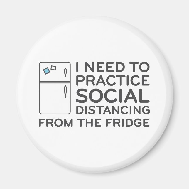 Social Avstånd rygg Magnet (Framsidan)
