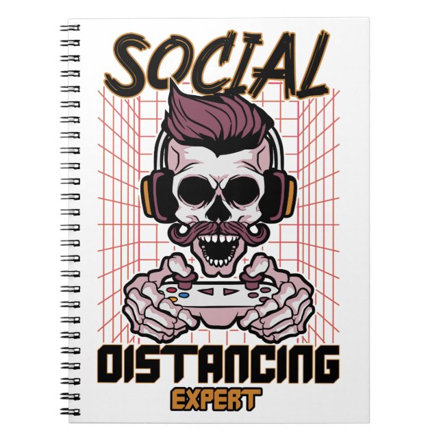 Social avstånd speldesign för experter anteckningsbok (Framsidan)