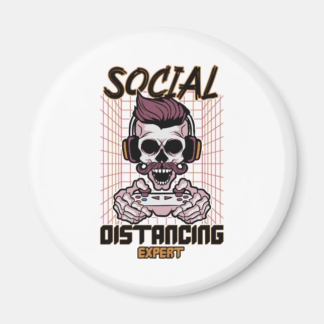 Social avstånd speldesign för experter magnet (Framsidan)