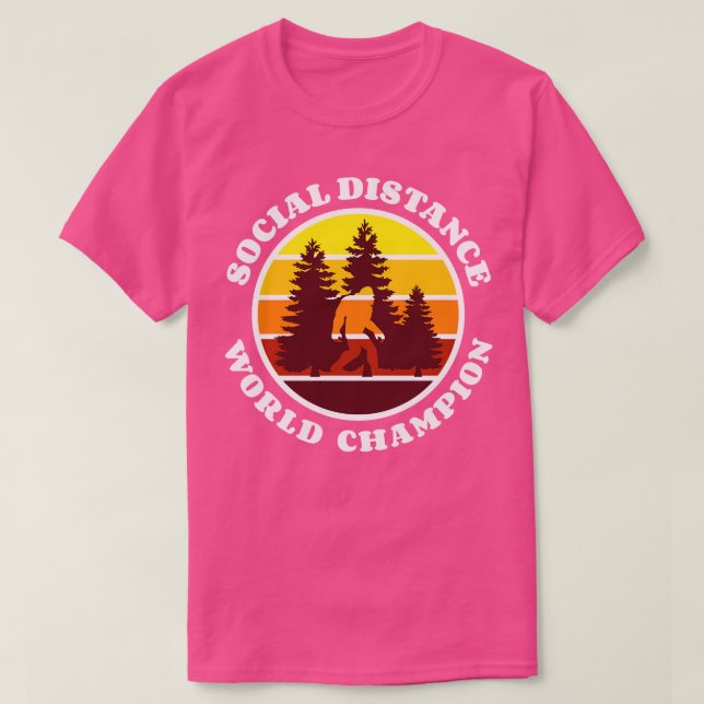 social avstånd världsmästare t shirt (Design framsida)