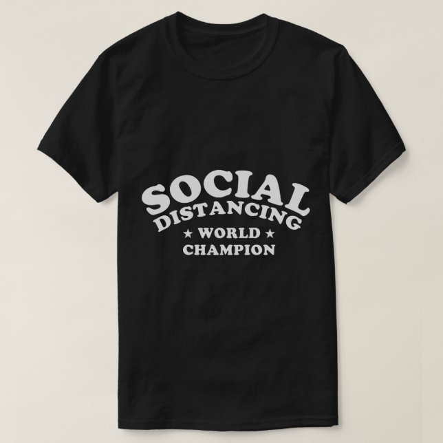 Social Avstånd världsmästerskap T Shirt (Design framsida)