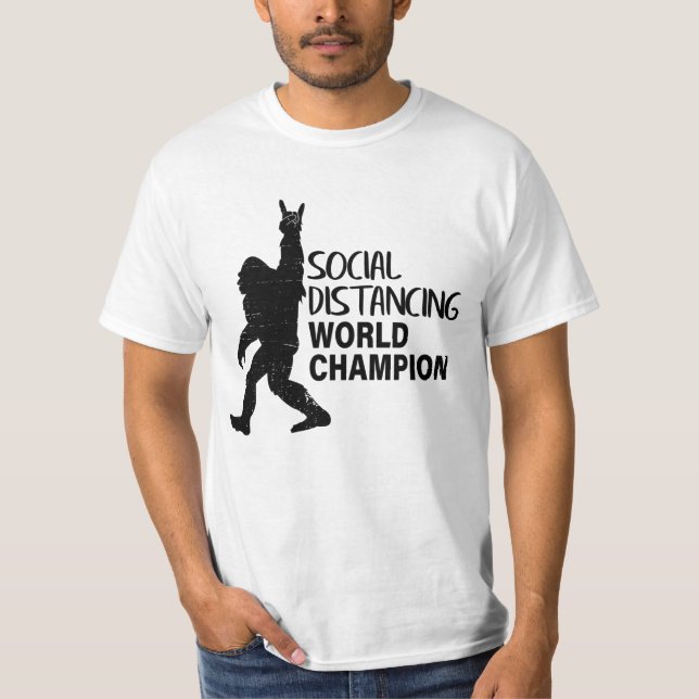 Social Avstånd världsmästerskap T Shirt (Framsida)
