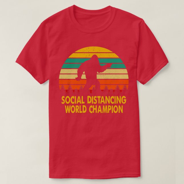 Social Avstånd världsmästerskapet i sasquatch B T Shirt (Design framsida)