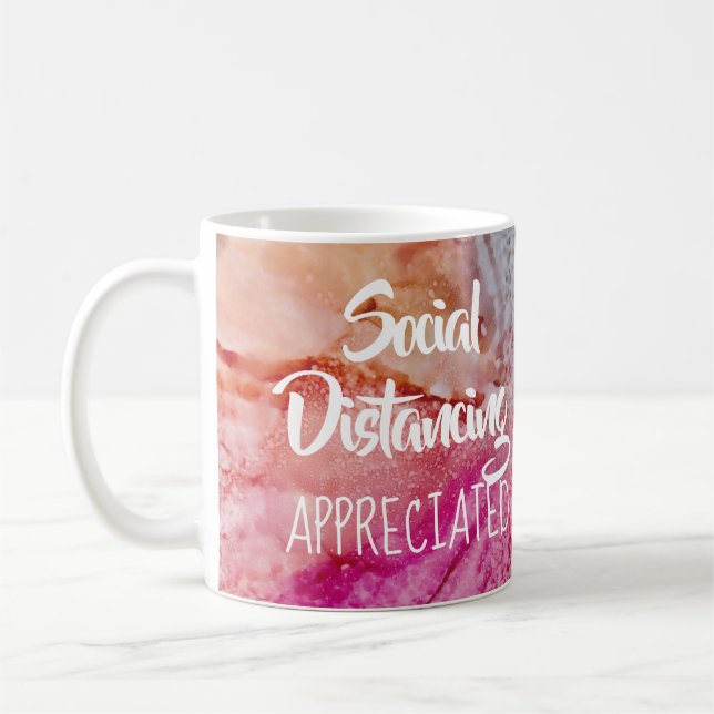 Social Avstånd Virtuella hissar Kaffemugg (Vänster)