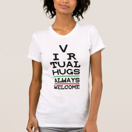 Social Avstånd Virtuella Hugs Eyechart T Shirt