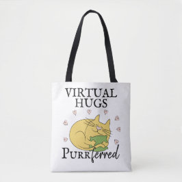 Social Avstånd Virtuella Hugs PurrFerred CAT Tygkasse