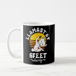 Social Avstånd Yoga Llama Alpaca Women Manar Kaffemugg