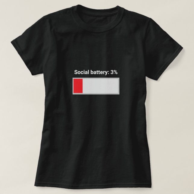 Social-batteri 3 % T-Shirt (Design framsida)