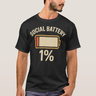 social batteri rolig invertera social småprat t shirt