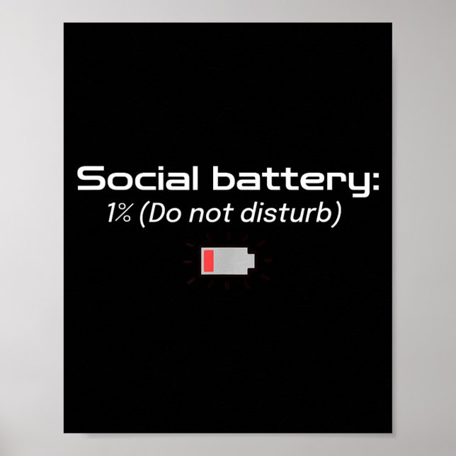 Social Battery_ 1% (do Not Disturb)  Poster (Framsidan)