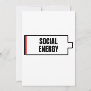 Social Battery Social Energy Introvert Inbjudningar