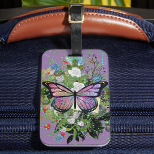 Social Butterfly 2 Luggage Tag Bagagebricka