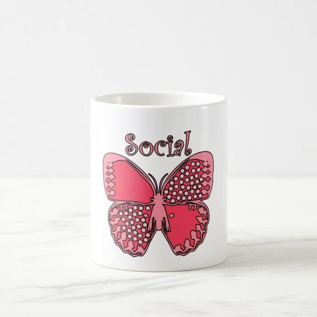 Social Butterfly Kaffemugg (Center)