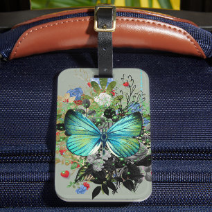 Social Butterfly Luggage Tag Bagagebricka