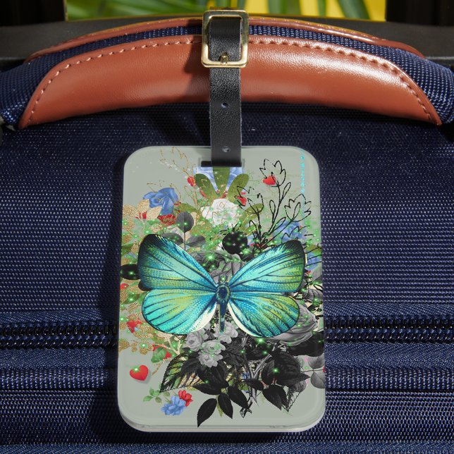 Social Butterfly Luggage Tag Bagagebricka (Skapare uppladdad)