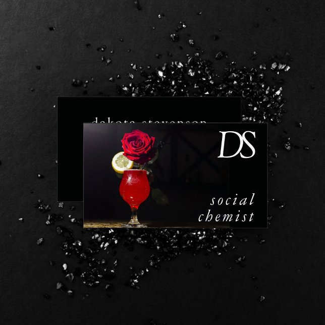 Social Chemist | Modern händelse eller Party Barte Visitkort (Skapare uppladdad)