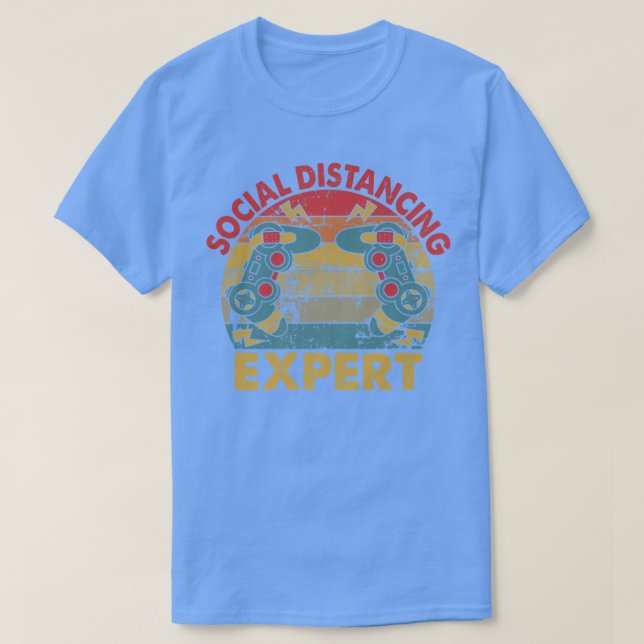 Social Distancing Epert Video Game Player Console  T Shirt (Design framsida)