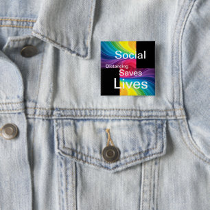 social distansering räddar liv knapp